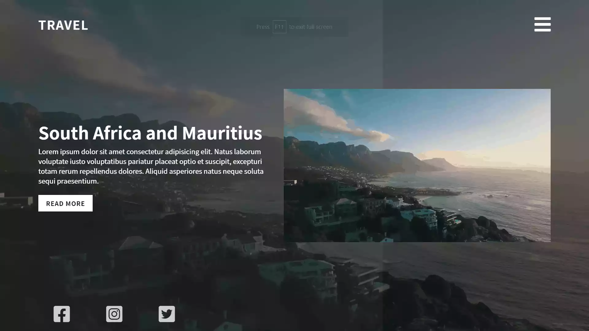 Travel Website Video Background