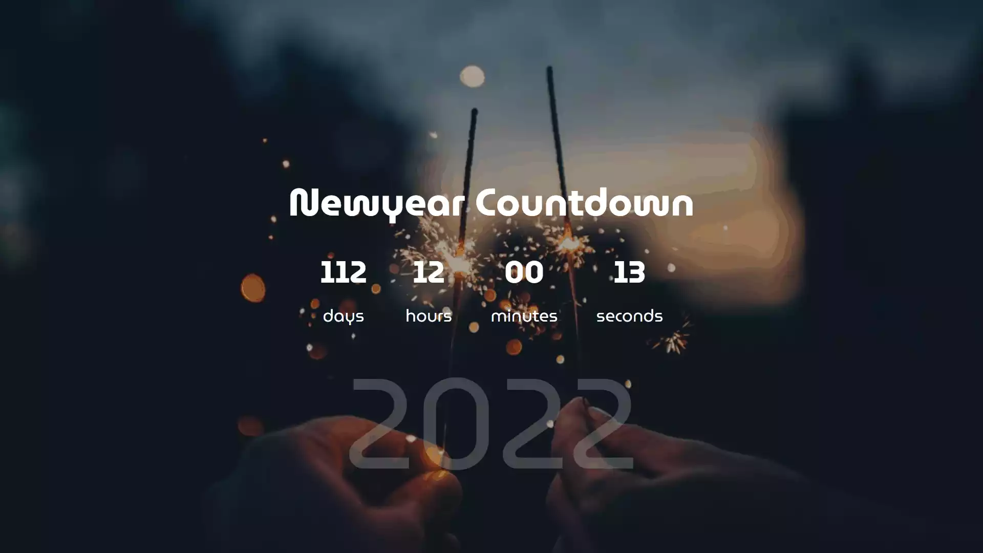 Create a New Year Countdown using HTML, CSS and JavaScript  Create a New Year Countdown using HTML, CSS and JavaScript