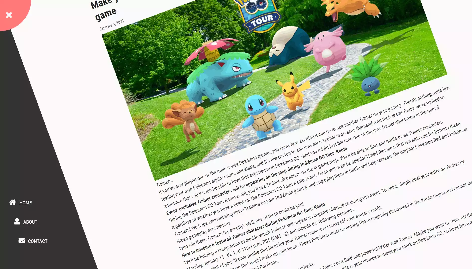 Rotating Navigation using HTML, CSS and JavaScript