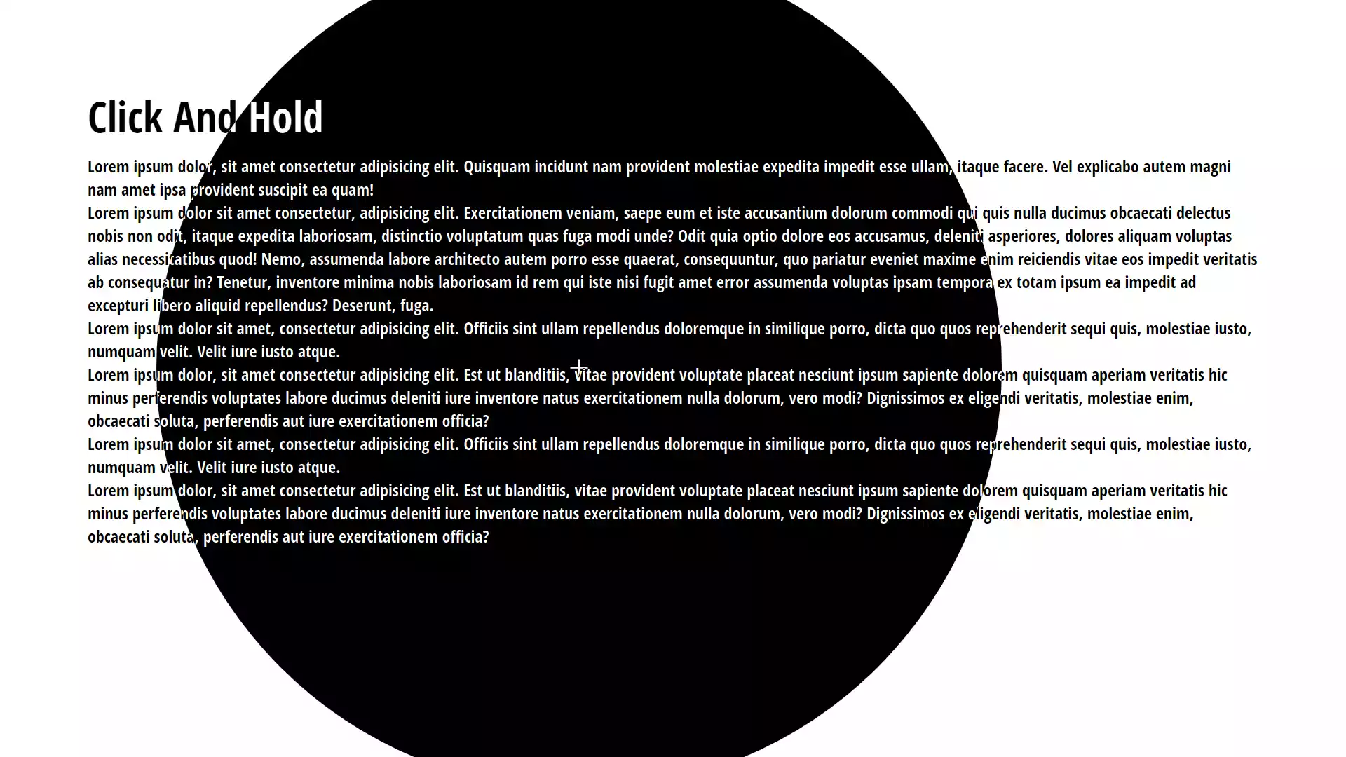 Click And Hold Effects