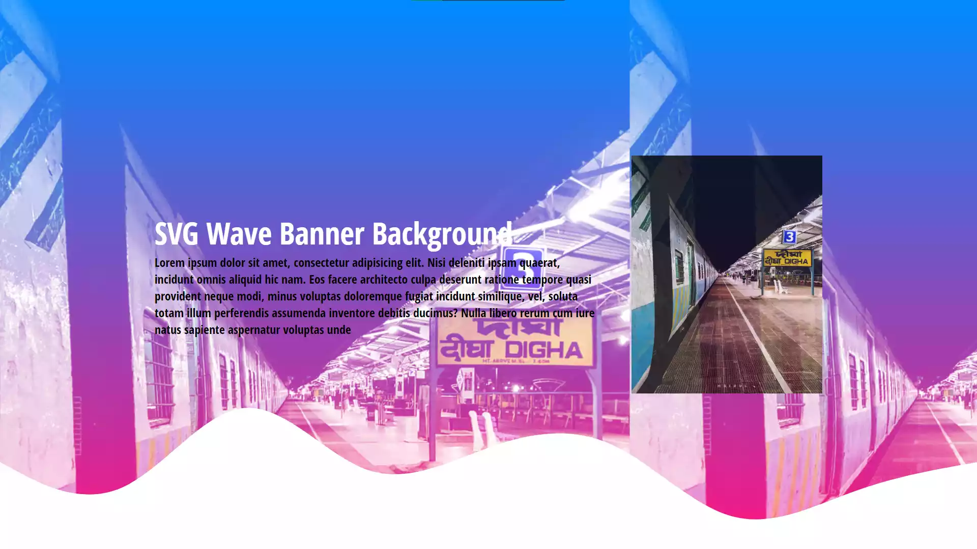 Create SVG Wave Banner Background with HTML and CSS Create SVG Wave Banner Background with HTML and CSS